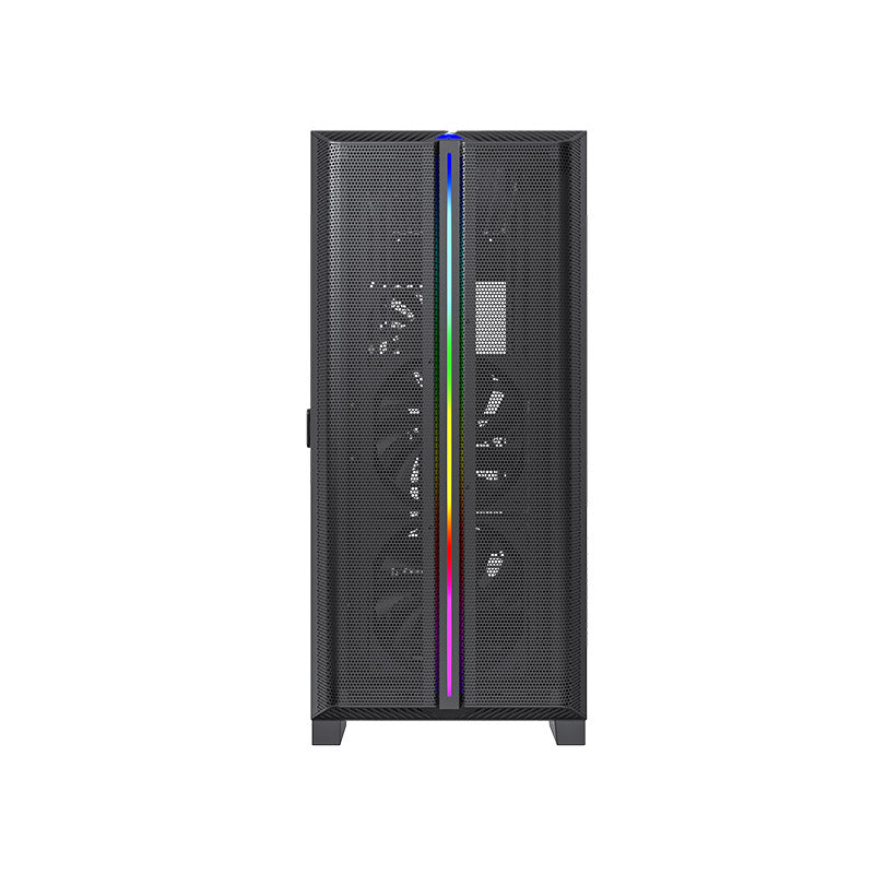 Montech SKY ONE LITE ATX Gaming Mid Tower Case - Air Performance Fine Mesh Front Panel, 3x High Airflow Fans Pre-Installed, Easy Swivel Glass Side Panel, ARGB (Black/White)