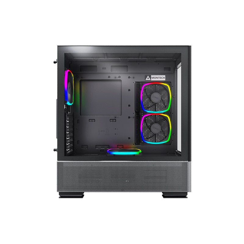 Montech SKY TWO ATX Mid Tower Case - High Airflow Performance, ARGB PWM Fans, Dust-Resistant Design
