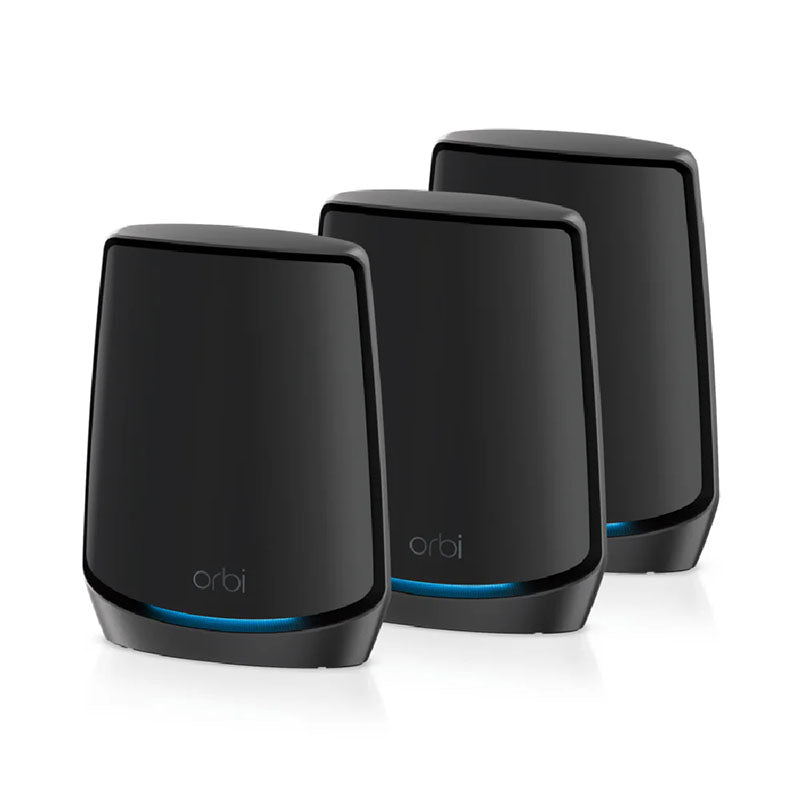 NETGEAR Orbi 860 Tri-Band WiFi 6 Mesh System - AX6000 6Gbps - 3-Pack, Black (RBK863SB)