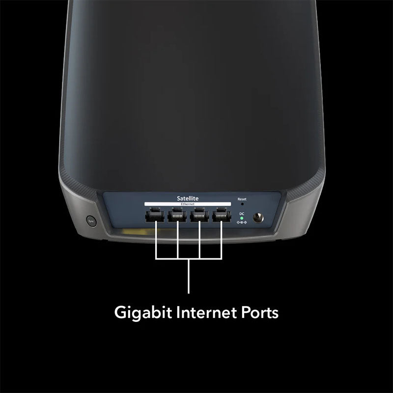 NETGEAR Orbi 860 Tri-Band WiFi 6 Mesh System - AX6000 6Gbps - 3-Pack, Black (RBK863SB)