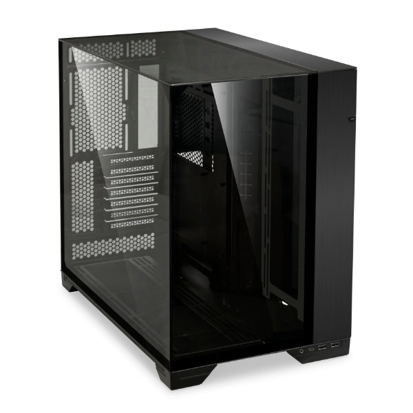 LIAN LI O11 Vision ATX Mid-Tower Chassis (Black/White) - Dual-chamber layout, Steel, Aluminum and Tempered Glass
