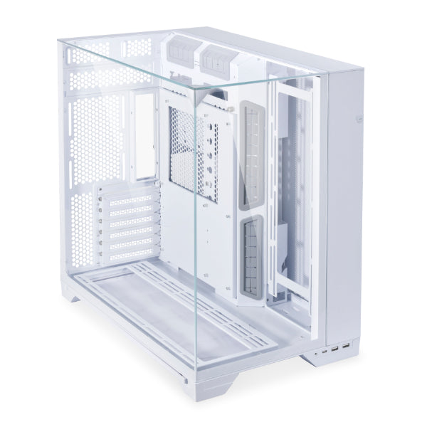 LIAN LI O11 Vision ATX Mid-Tower Chassis (Black/White) - Dual-chamber layout, Steel, Aluminum and Tempered Glass