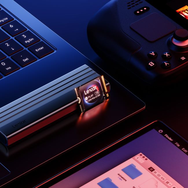 Lexar® PLAY 2230 PCIe 4.0 SSD (1TB) - High-speed Performance, Ultra-compact form factor, Large capacity, SLC dynamic cache
