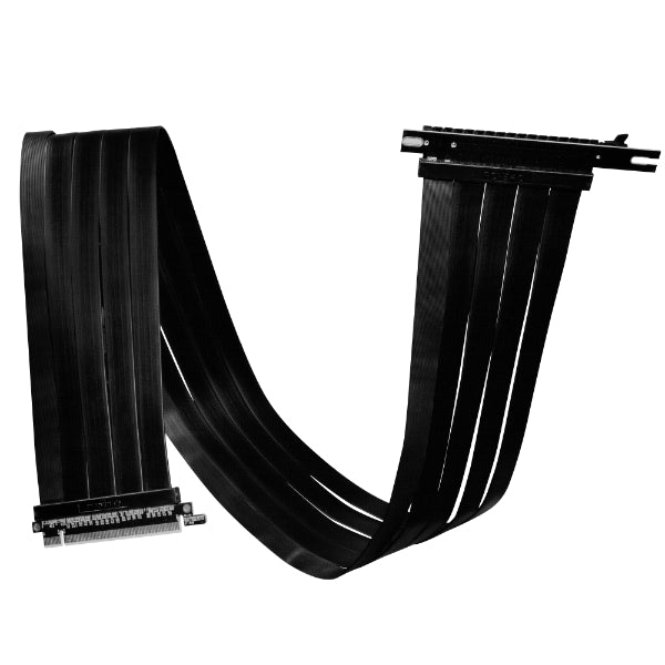 LIAN LI 900MM PCI-e 4.0 X16 Riser Cable (Black/White) - Ultra-Flexible Cable, Compatible with O11D EVO XL Upright GPU Bracket