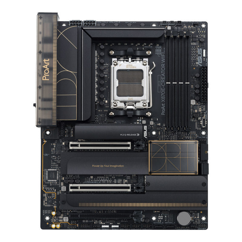 ASUS Proart X870E-Creator WIFI - AMD Socket AM5 for Ryzen™ 9000 & 8000 & 7000 Series Desktop CPU / 4 x DIMM slots, max. 192GB, DDR5 / 1 x Marvell® AQtion 10Gb / WIFI7 ATX Motherboard