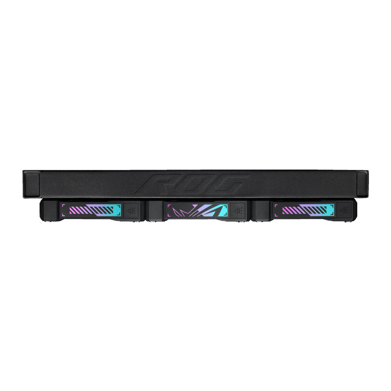 ASUS ROG Ryuo IV SLC 360 ARGB AIO Gaming CPU Liquid Cooler (6.67-inch Curved AMOLED display / Display Custom Content / Sliding LCD panel / 200mm tubing / Aura Fan Edge) - Compatible with AMD & Intel Socket