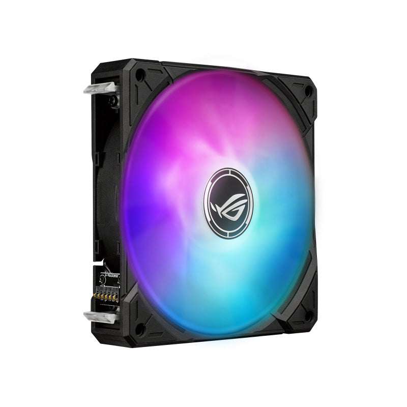 ASUS ROG Ryuo IV SLC 360 ARGB AIO Gaming CPU Liquid Cooler (6.67-inch Curved AMOLED display / Display Custom Content / Sliding LCD panel / 200mm tubing / Aura Fan Edge) - Compatible with AMD & Intel Socket