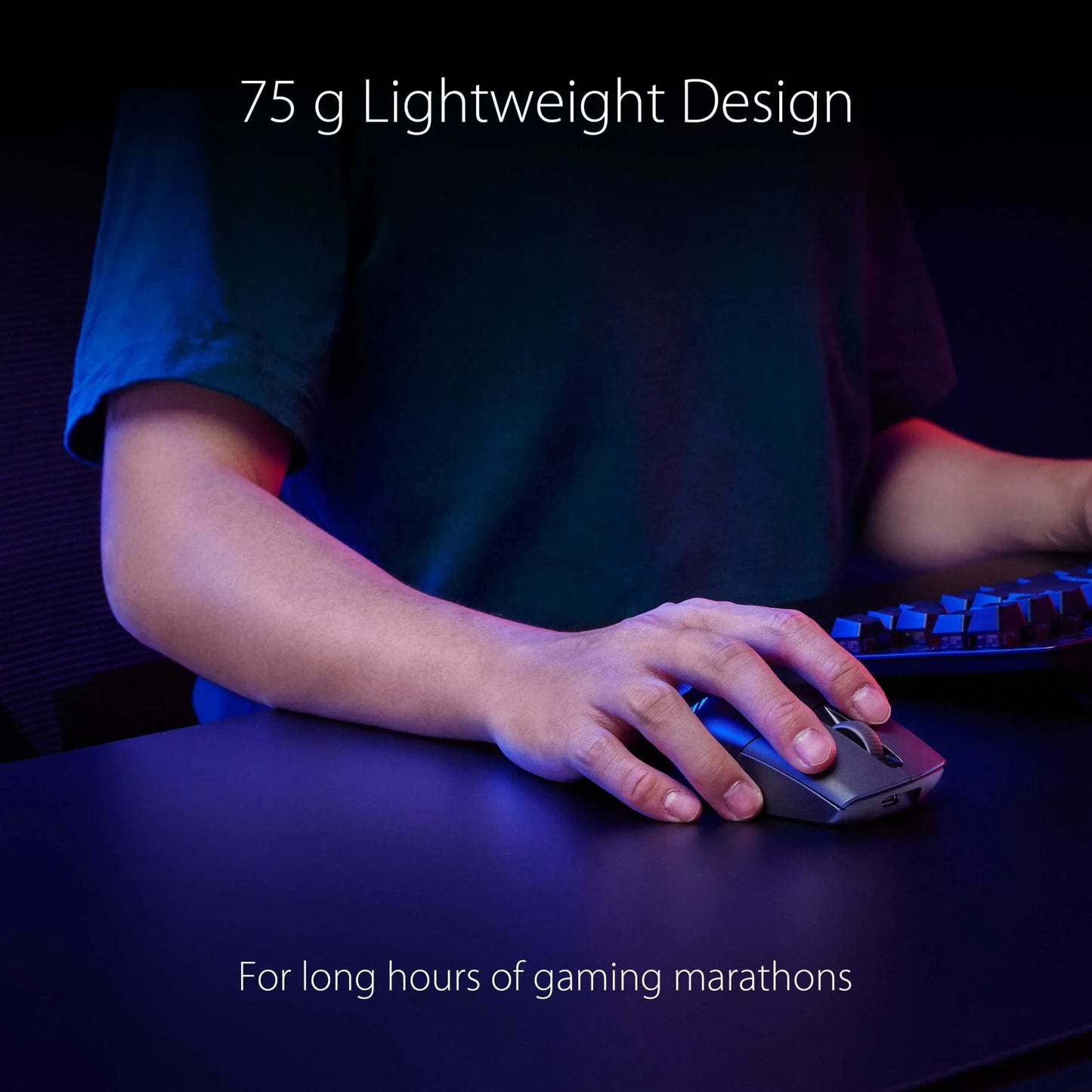 ASUS ROG Keris Wireless AimPoint Gaming Mouse - 75 g, ROG AimPoint Pro 36,000 DPI, Swappable Switches, Tri-mode Connectivity