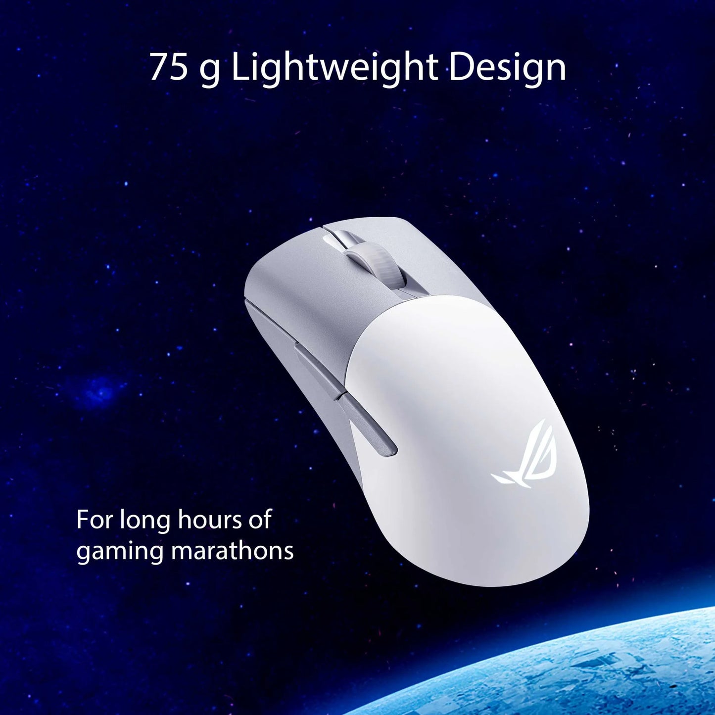 ASUS ROG Keris Wireless AimPoint Gaming Mouse - 75 g, ROG AimPoint Pro 36,000 DPI, Swappable Switches, Tri-mode Connectivity