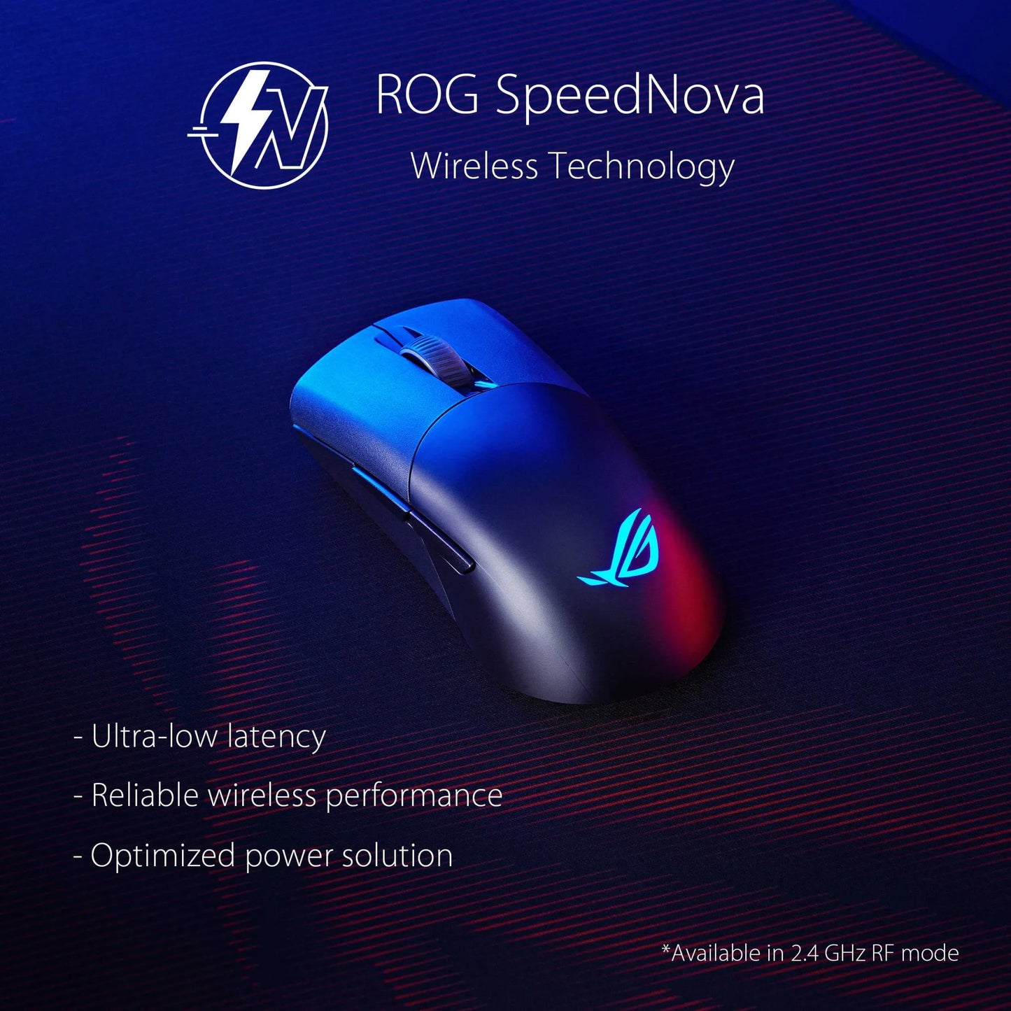 ASUS ROG Keris Wireless AimPoint Gaming Mouse - 75 g, ROG AimPoint Pro 36,000 DPI, Swappable Switches, Tri-mode Connectivity