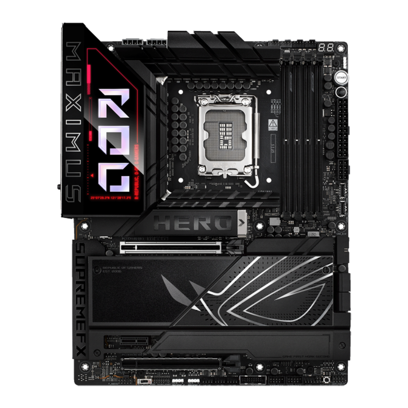 ASUS ROG MAXIMUS Z890 HERO - Support Intel® Core™ Ultra Processors (Series 2), LGA1851, DDR5, AI Networking II, Extensive Gen 5, WIFI 7, Polymo Lighting II - GAMING ATX Motherboard (AI PC Ready)