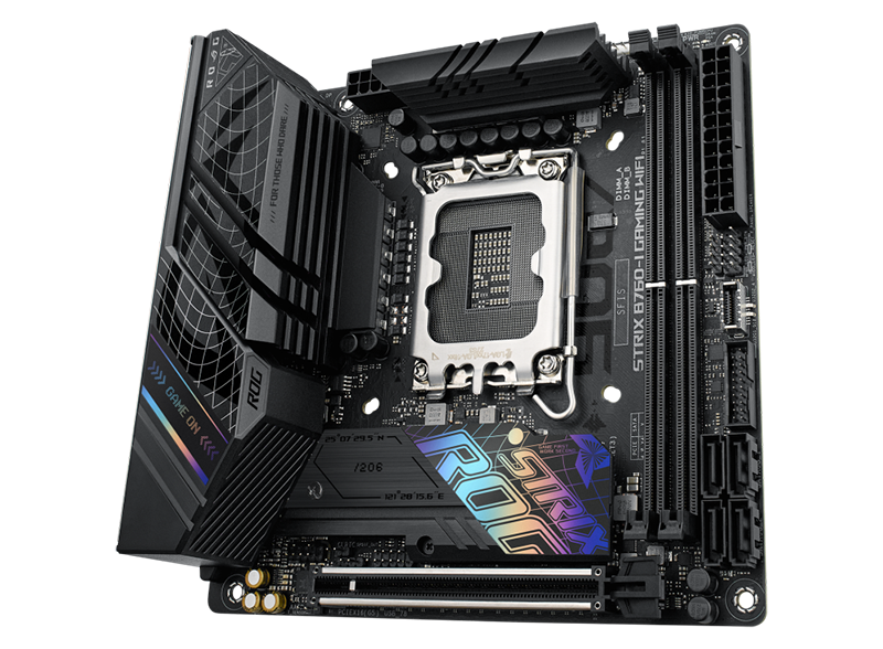 ASUS ROG STRIX B760-I GAMING WIFI LGA1700 Intel B760 Chipset 2 x DDR5 DIMM Wi-Fi 6 PCI-Express x16 Mini-ITX Motherboard