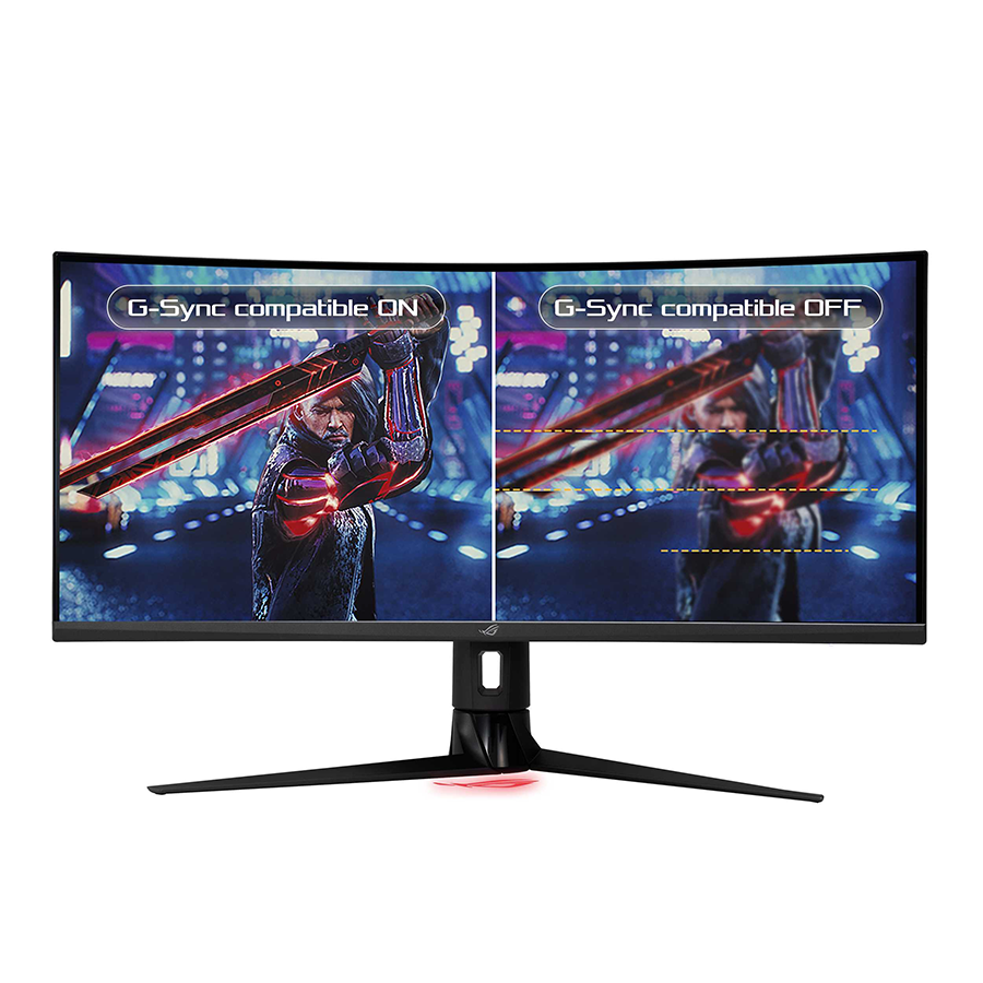 ASUS ROG Strix XG349C Ultra-wide Curved Gaming Monitor - 34” UWQHD (3440 x 1440), 180Hz, 1ms, ELMB Sync, 135% sRGB, G-Sync Compatible, DisplayHDR 400, Eye Care, USB-C, DisplayPort, HDMI