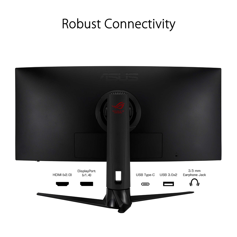 ASUS ROG Strix XG349C Ultra-wide Curved Gaming Monitor - 34” UWQHD (3440 x 1440), 180Hz, 1ms, ELMB Sync, 135% sRGB, G-Sync Compatible, DisplayHDR 400, Eye Care, USB-C, DisplayPort, HDMI