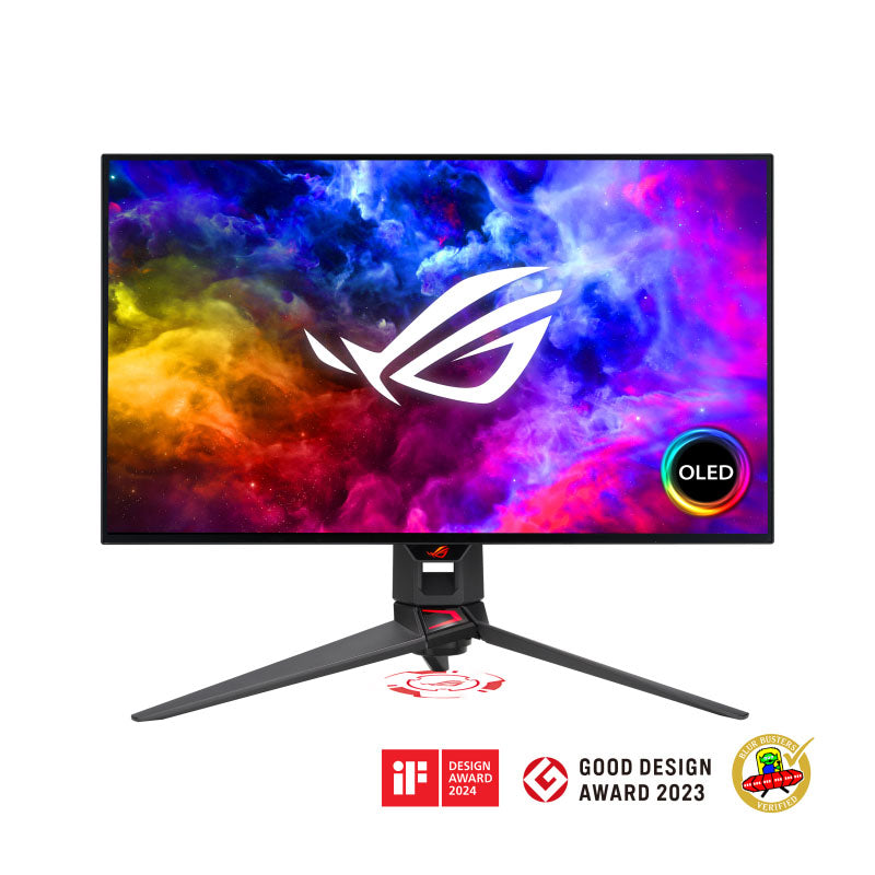 ASUS ROG Swift OLED PG27AQDM Gaming Monitor - 27" (26.5-inch viewable) 1440p OLED panel, 240 Hz, 0.03ms, G-SYNC® compatible, anti-glare, custom heatsink, intelligent voltage optimization, uniform brightness, DisplayWidget Center
