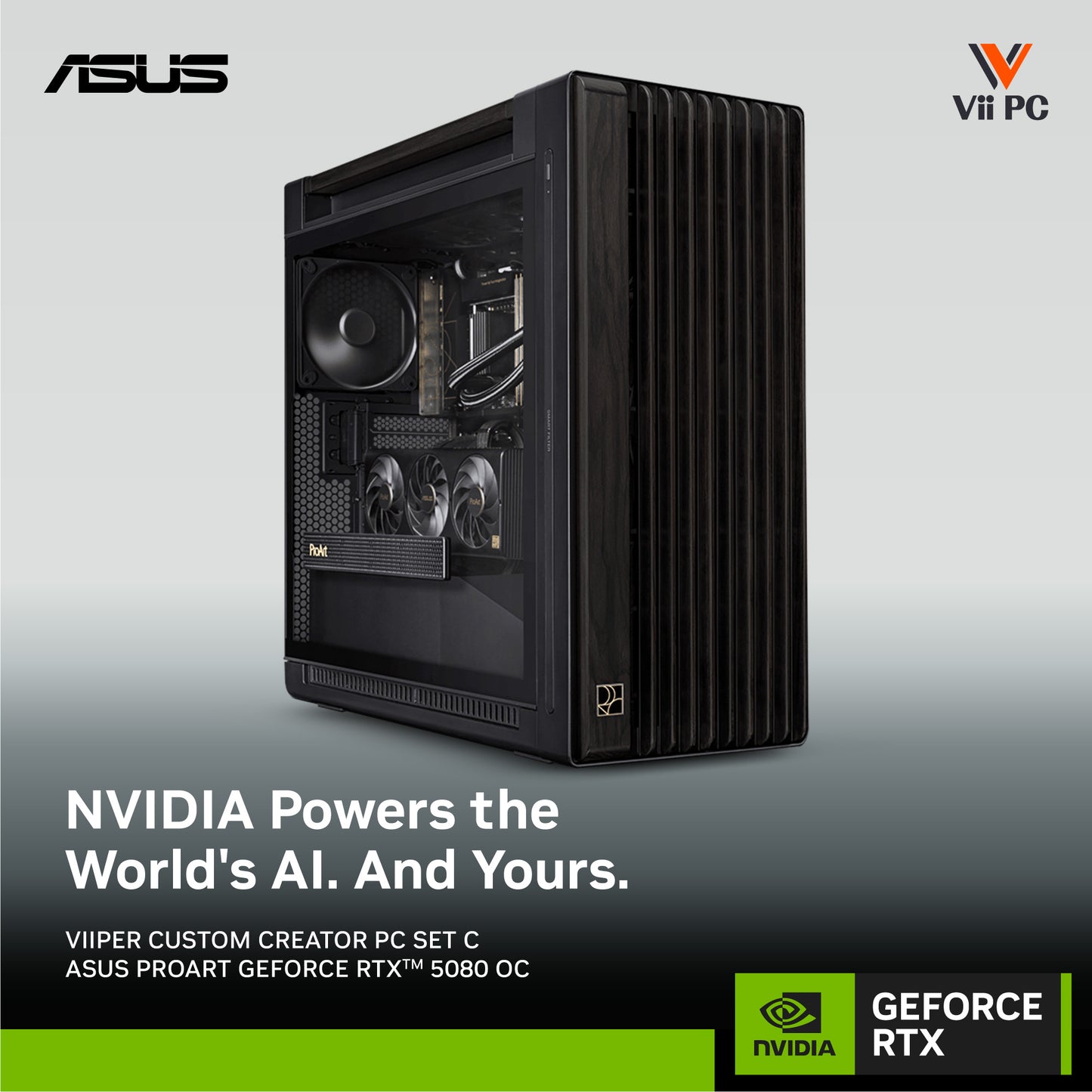 ViiPER Custom CREATOR PC Set C - GeForce RTX™ 5080 OC + AMD Ryzen 9 9950X3D - AI PC (Powered By ASUS) - Redeem S$30 voucher
