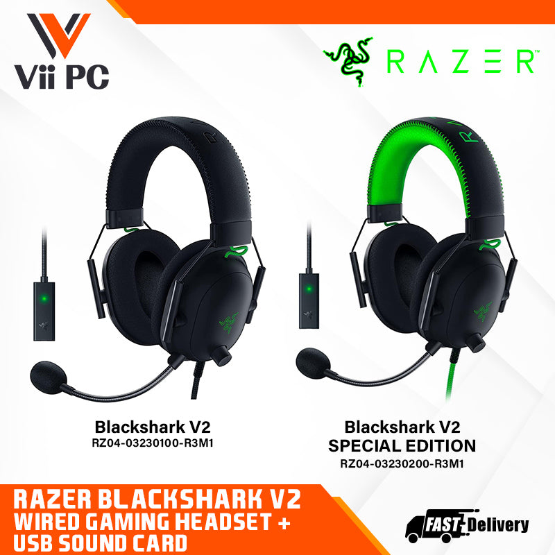 RAZER BlackShark V2 - Wired Gaming Headset + USB Sound Card - FRML Packaging / SPECIAL EDITION (SE)