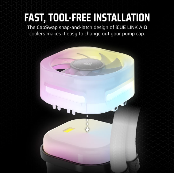 Corsair ICUE LINK RGB AIO VRM Fan Module (Black/White)