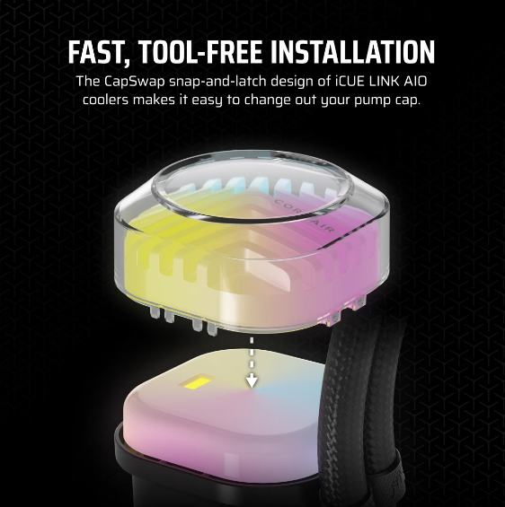 CORSAIR iCUE LINK AIO Cooler CapSwap Module – Groove
