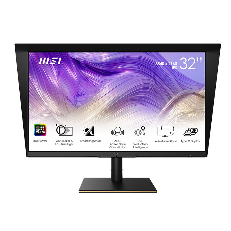 MSI Summit MS321UP 32" 4K UHD LED LCD Monitor, 60Hz, IPS, Intuitive Screen Assistance, PIP & PBP Mode, VESA Certified DisplayHDR™ 600, KVM, ANC, Built-in card reader