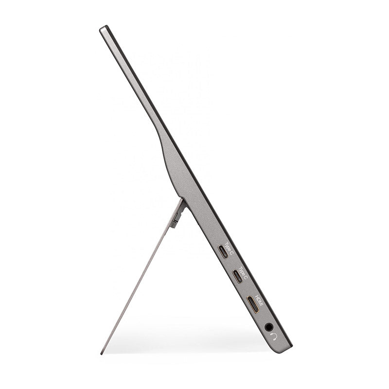 ViewSonic TD1655 16” 10-point Touch Portable Monitor, Extend Your Content from Mobile Devices, Flexible Setup with 2 x USB Type C, Anti-slip Cover, Aluminum stand, 6H hardness, Grey