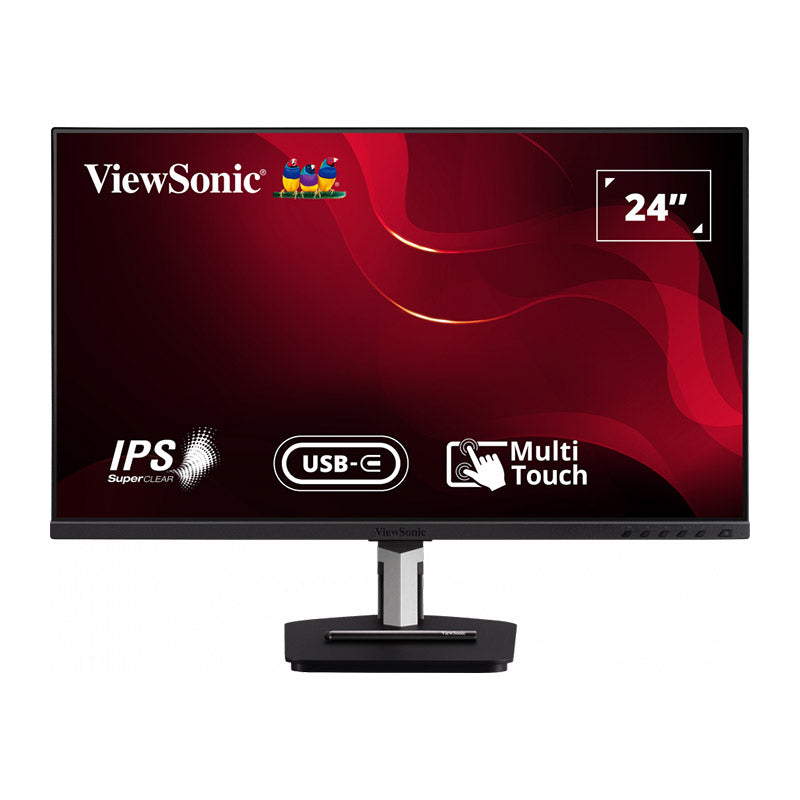 ViewSonic TD2455 24" 1080p IPS 10-Point Multi Touch Screen Monitor with Advanced Dual-Hinge Ergonomics USB C HDMI and DisplayPort Out