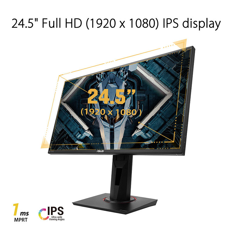 ASUS TUF Gaming VG259QR Gaming Monitor - 25" (24.5" viewable) FHD (1920x1080), 165Hz, Extreme Low Motion Blur™, G-Sync compatible, 1ms (MPRT), Shadow Boost