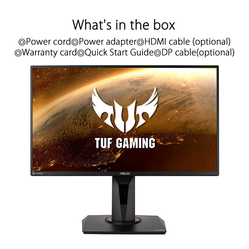 ASUS TUF Gaming VG259QR Gaming Monitor - 25" (24.5" viewable) FHD (1920x1080), 165Hz, Extreme Low Motion Blur™, G-Sync compatible, 1ms (MPRT), Shadow Boost
