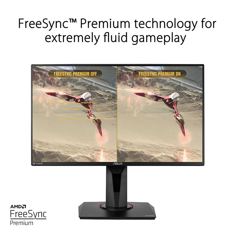 ASUS TUF Gaming VG259QR Gaming Monitor - 25" (24.5" viewable) FHD (1920x1080), 165Hz, Extreme Low Motion Blur™, G-Sync compatible, 1ms (MPRT), Shadow Boost