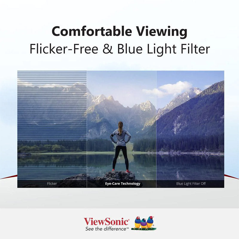 ViewSonic VA2732-MH 27" 1920 x 1080 Pixels Full HD IPS Monitor, Three Side Frameless, Dual Integrated Speakers, Flicker Free, View Mode, HDMI, VGA, Audio Out