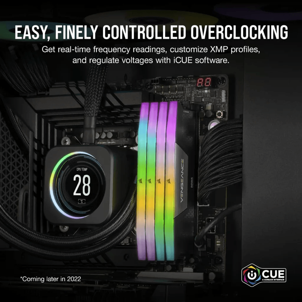 CORSAIR VENGEANCE RGB 96GB(2x48GB) DDR5 DRAM 6000Mhz / 6400Mhz CL30/CL32 Memory Kit - Black