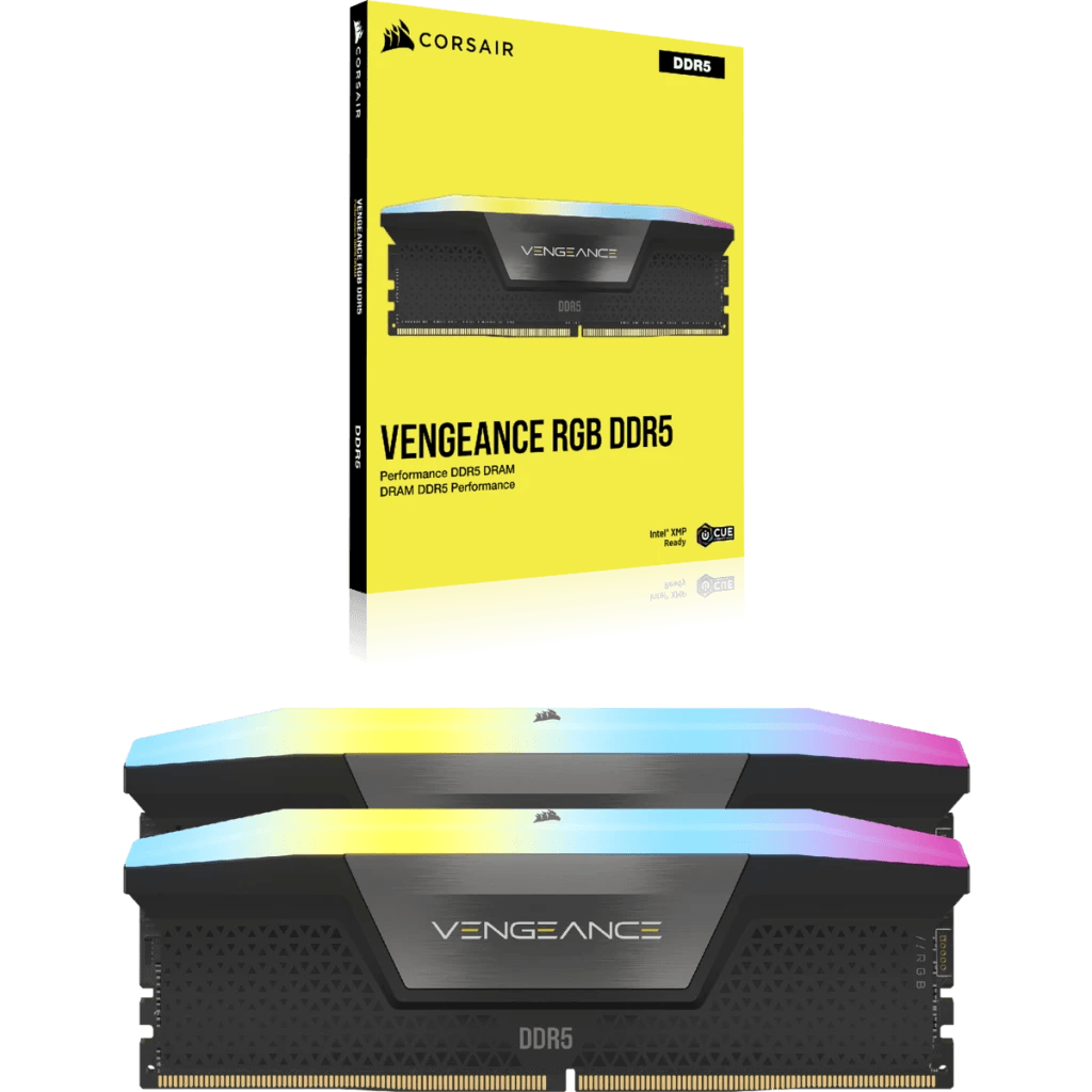 CORSAIR VENGEANCE RGB 96GB(2x48GB) DDR5 DRAM 6000Mhz / 6400Mhz CL30/CL32 Memory Kit - Black