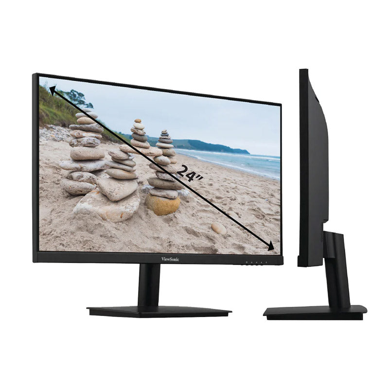 ViewSonic VA2409-MHU 24"Full HD 1080p USB C Monitor with Ultra-Thin Bezel, Adaptive Sync, 75Hz, Eye Care for Home and Office