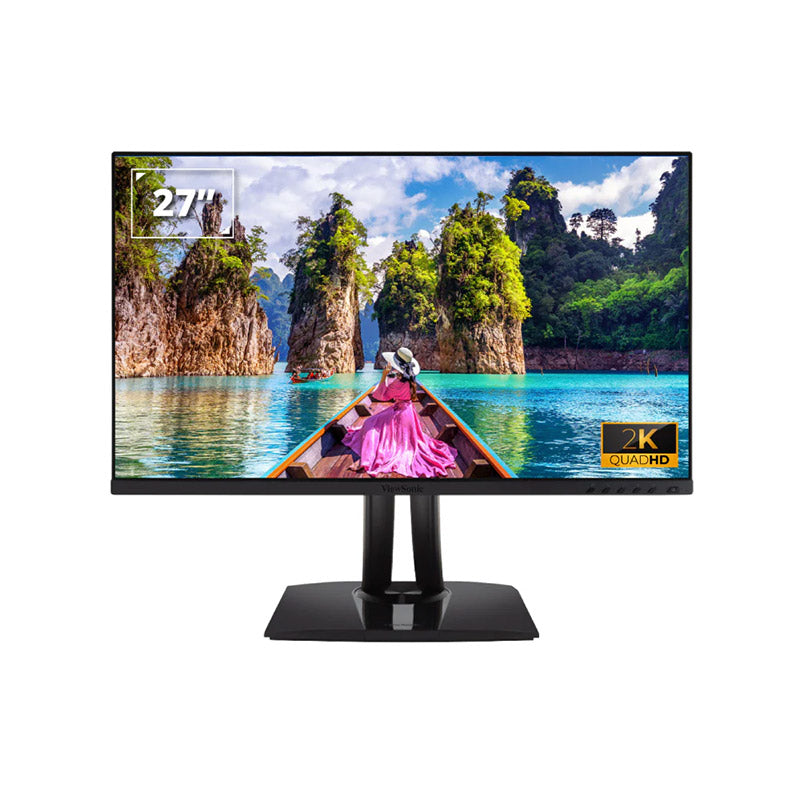 ViewSonic VP2756-2K 27" IPS 1440p Ergonomic Monitor with Ultra-Thin Bezels, Color Accuracy, Pantone Validated, HDMI, DisplayPort and USB C for Professional Home and Office
