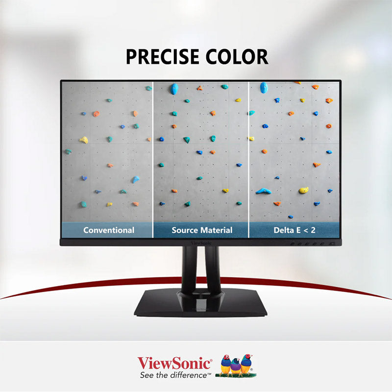 ViewSonic VP2756-2K 27" IPS 1440p Ergonomic Monitor with Ultra-Thin Bezels, Color Accuracy, Pantone Validated, HDMI, DisplayPort and USB C for Professional Home and Office