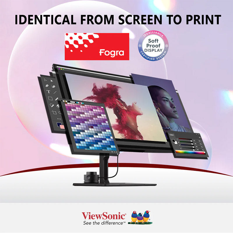 ViewSonic VP2786-4K 27" IPS 4K USB C Monitor with Integrated Color Wheel, 100% Adobe RGB, 98% DCI-P3, Pantone Validated, 90W Charging, HDMI, DisplayPort for Professional Home and Office