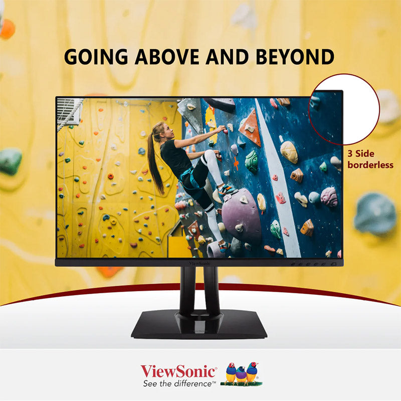 ViewSonic VP3256-4K 32" IPS 4K Monitor with Ultra-Thin Bezels, Color Accuracy, Pantone Validated, HDMI, DisplayPort and USB-C with 60W high-speed charging, for Professional, Home and Office