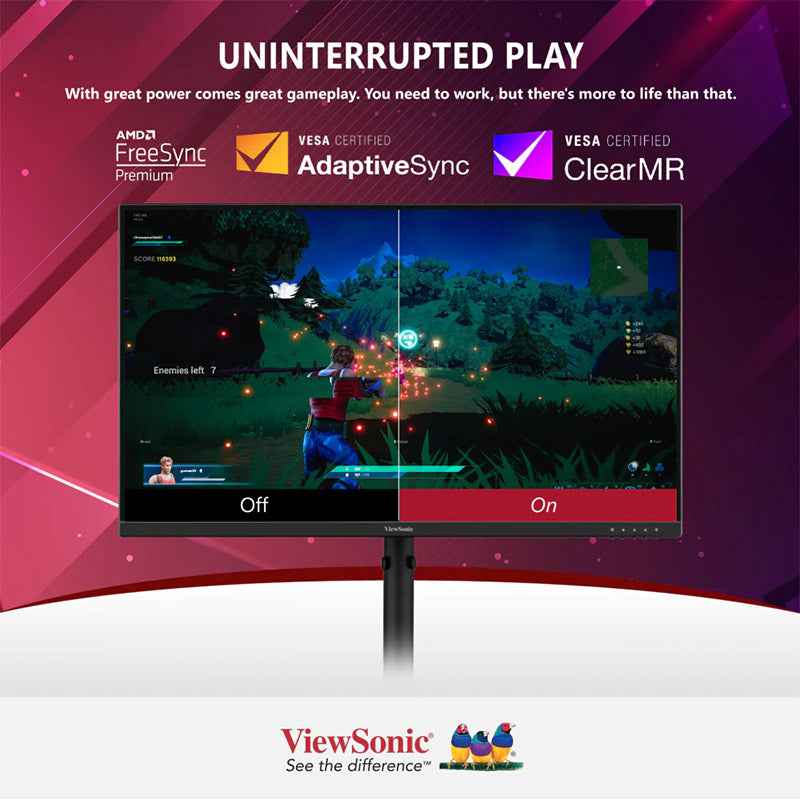 ViewSonic VX2728 27" IPS 180Hz, FHD 1080p Gaming Monitor, Built-in Speaker, AMD FreeSync Premium, VESA Adaptive Sync and clearMR, 0.5 ms, HDMI, DisplayPort