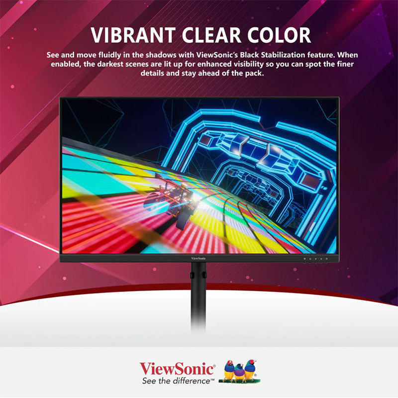 ViewSonic VX2728 27" IPS 180Hz, FHD 1080p Gaming Monitor, Built-in Speaker, AMD FreeSync Premium, VESA Adaptive Sync and clearMR, 0.5 ms, HDMI, DisplayPort