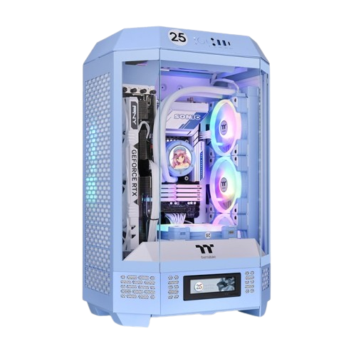 Thermaltake The Tower 300 Micro Tower Chassis - Black/Snow/Bumblebee/Hydrangea Blue/Limestone