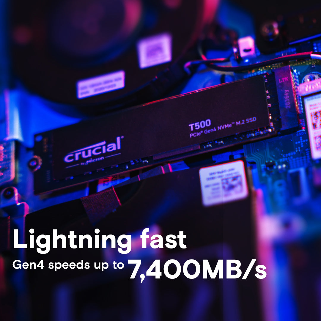 Crucial T500 PCIe Gen4 NVMe M.2 SSD (1TB / 2TB / 4TB)