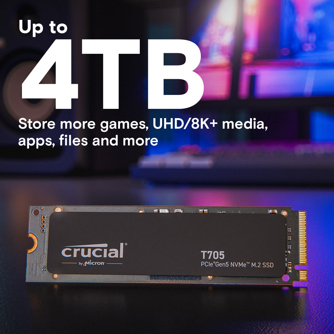 Crucial T705 (1TB/2TB/4TB) PCIe Gen5 NVMe M.2 SSD