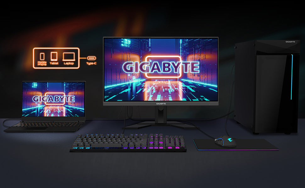 GIGABYTE M27Q Ver 2.0 27" KVM Gaming Monitor - 170Hz SuperSpeed IPS (2560x1440), 1440P (2K), 0.5ms, AMD FreeSync Premium, 95% DCI P3, HDR Ready