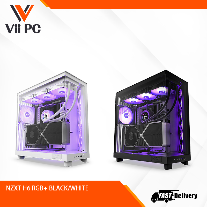 NZXT H6 RGB+ BLACK/WHITE