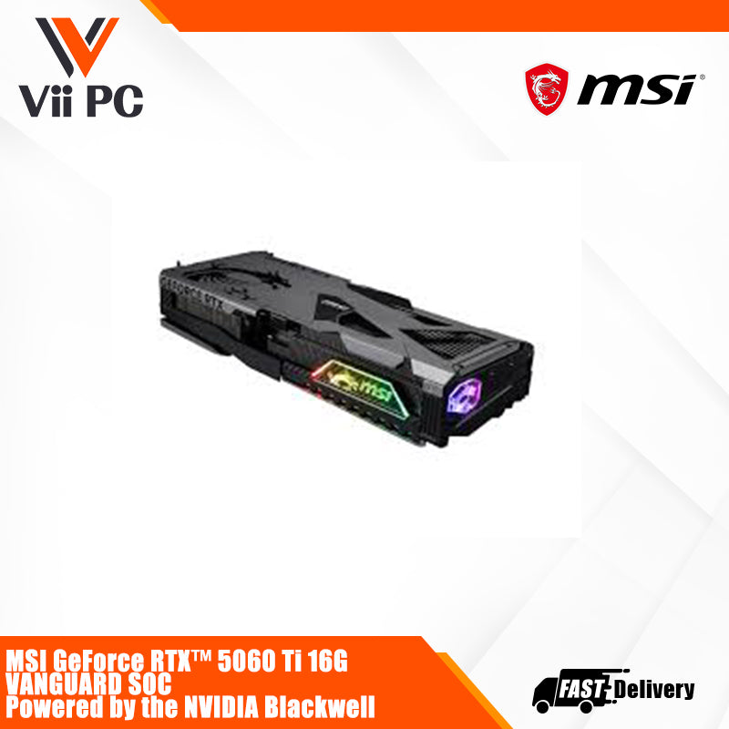 MSI GeForce RTX™ 5060 Ti 16G VANGUARD SOC Powered by the NVIDIA Blackwell architecture and DLSS 4 GRAPHICS GAMING CARDS