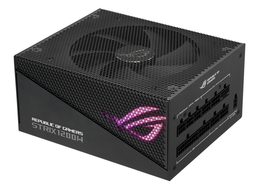 ASUS ROG Strix 1200W Gold Aura Edition Fully Modular Power Supply 80 Plus® Gold Certified - ATX 3.0, Cybenetics Lambda A+ Certification ,PCIe Gen 5.0 Ready, Axial-tech Fan, Aura Sync (10 Year Warranty)