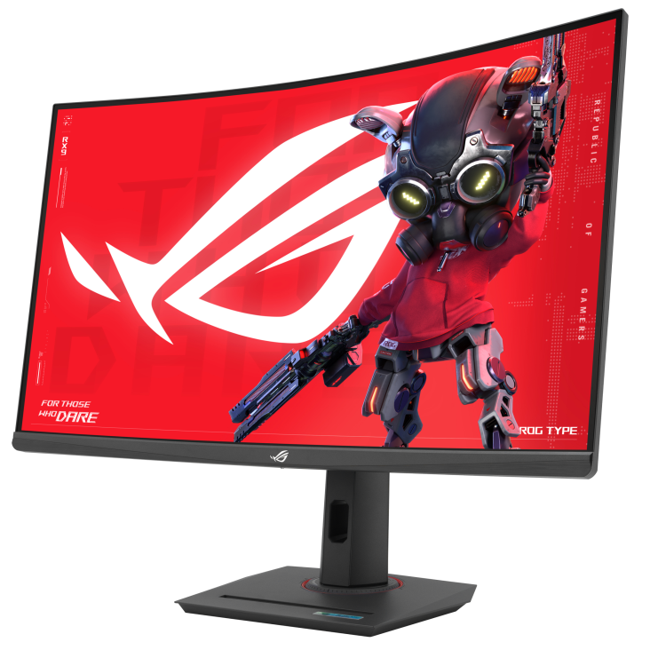 ASUS ROG Strix XG32WCS USB Type-C Gaming Monitor - 32" (31.5 viewable) 2560x1440, Curved, 180Hz (Above 144Hz), 1ms (GTG), Fast VA, Extreme Low Motion Blur Sync, USB Type-C, FreeSync, DisplayWidget Center, tripod socket, HDR