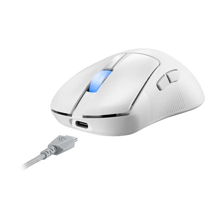 ASUS ROG Keris II Ace Wireless Gaming Mouse - 54 g, ROG AimPoint Pro 42000 DPI, AURA Sync, Tri-mode Connectivity