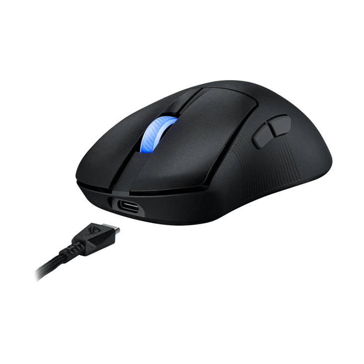 ASUS ROG Keris II Ace Wireless Gaming Mouse - 54 g, ROG AimPoint Pro 42000 DPI, AURA Sync, Tri-mode Connectivity