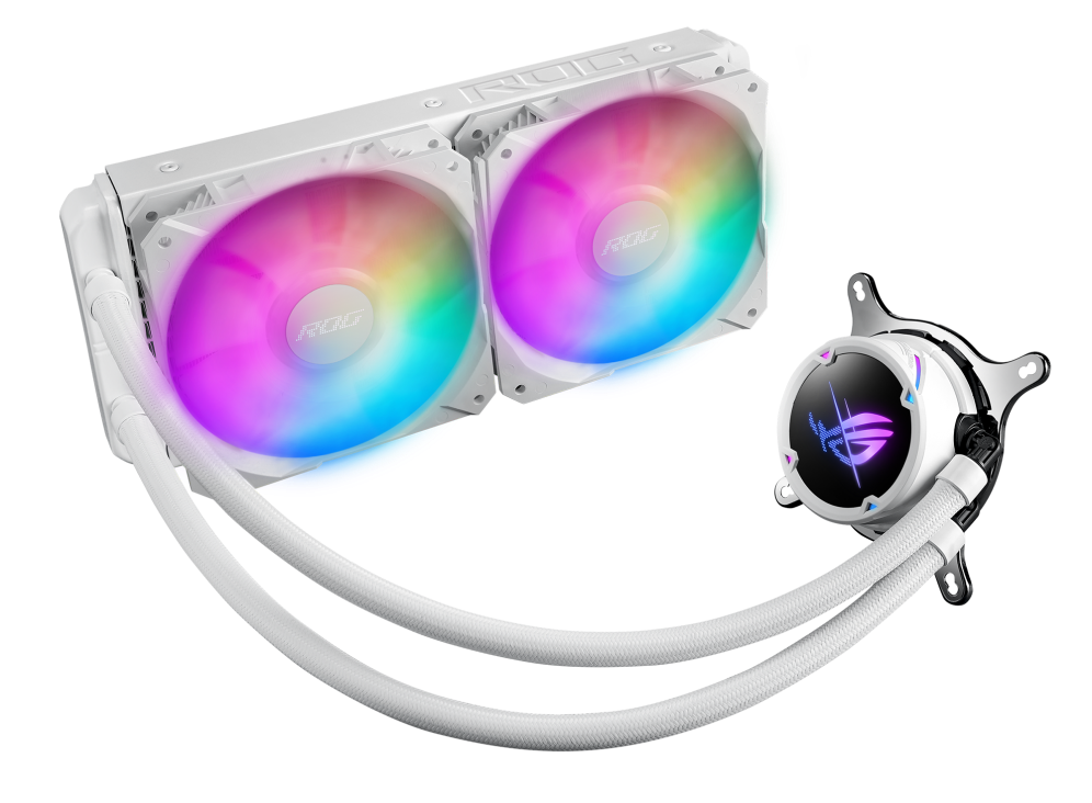 ASUS ROG STRIX LC II 240 ARGB AIO White Edition CPU Liquid Cooler + ASUS ROG STRIX B760-A GAMING WIFI DDR5 ATX Motherboard (AIO Cooler BUNDLE)